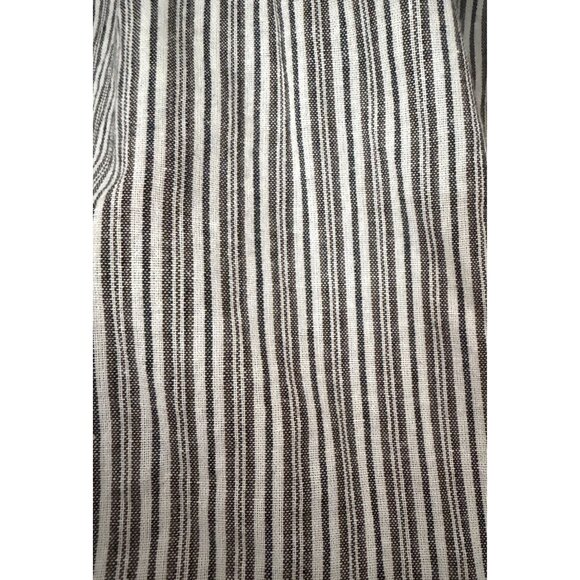 Storia Women Midi Striped Dress Size Small S Gray Tie Shoulder Strap Slits EUC - Picture 7 of 8